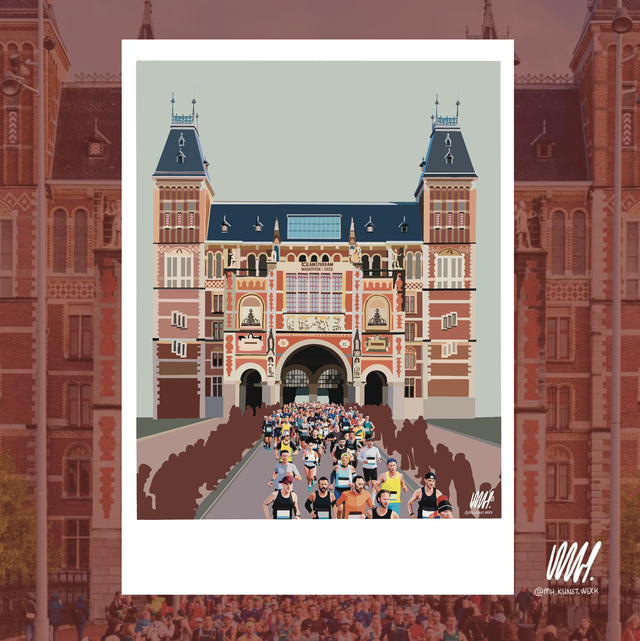 Amsterdam Marathon Art Print - Regular