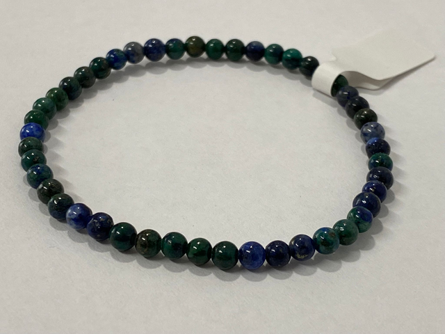 Pulsera de malaquita con azurita