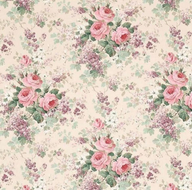 Sanderson "Mayrose"  stone, pink, lavendar