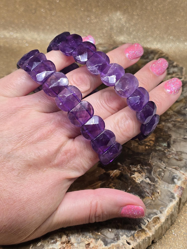 Bracelet Améthyste carré