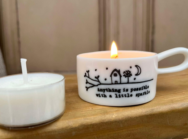 Anything is possible handled tealight holder