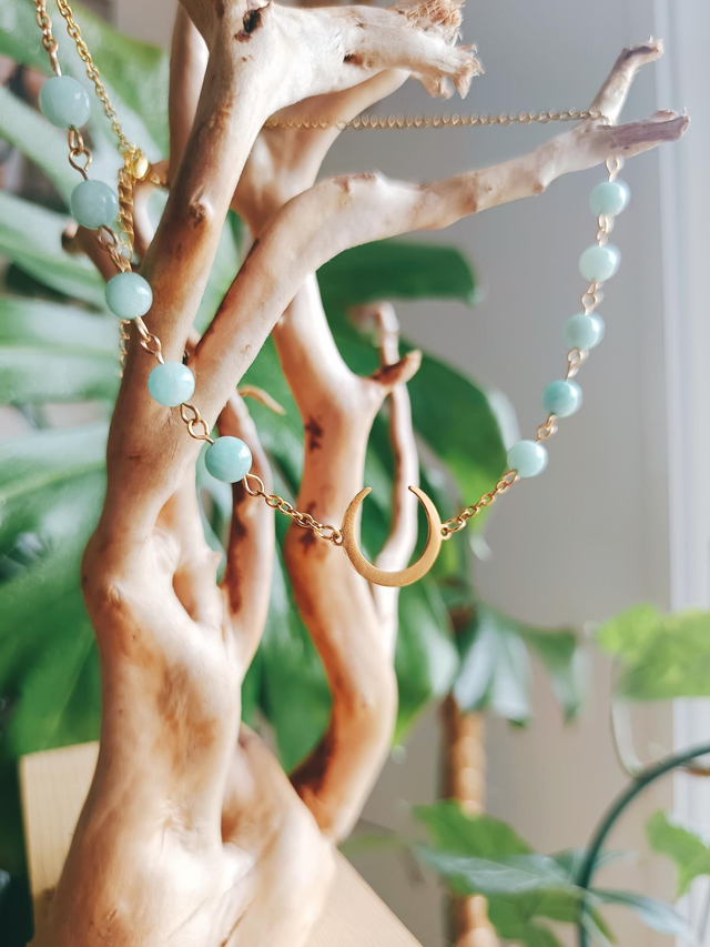 COLLIER - LUNA (amazonite)