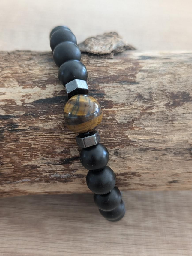 Onyx/Oeil de tigre/Hématite 