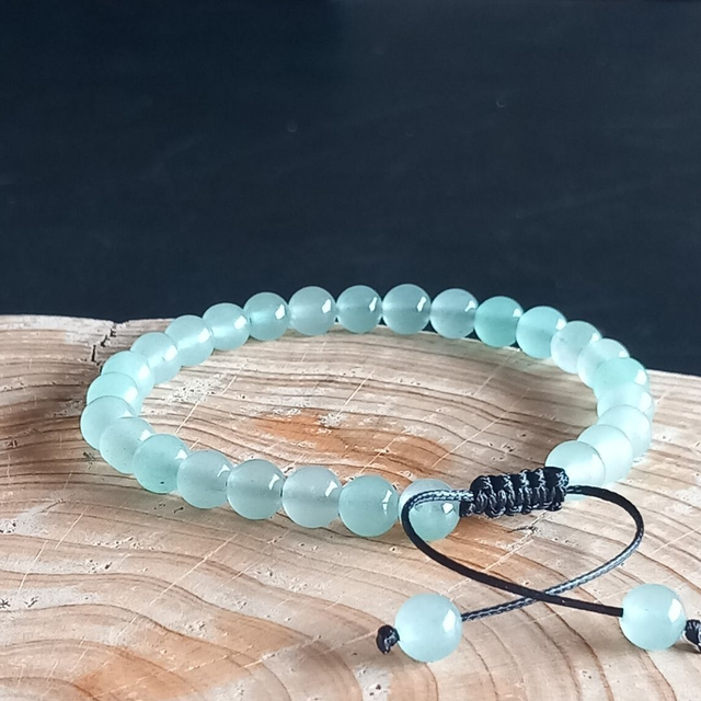 Bracelet ajustable en Aventurine verte