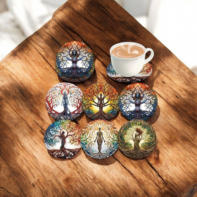 Untersetzer Lebensbaum Mensch