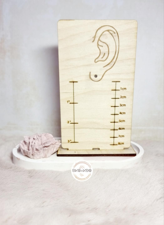 Présentoir boucles d'oreilles en bois 