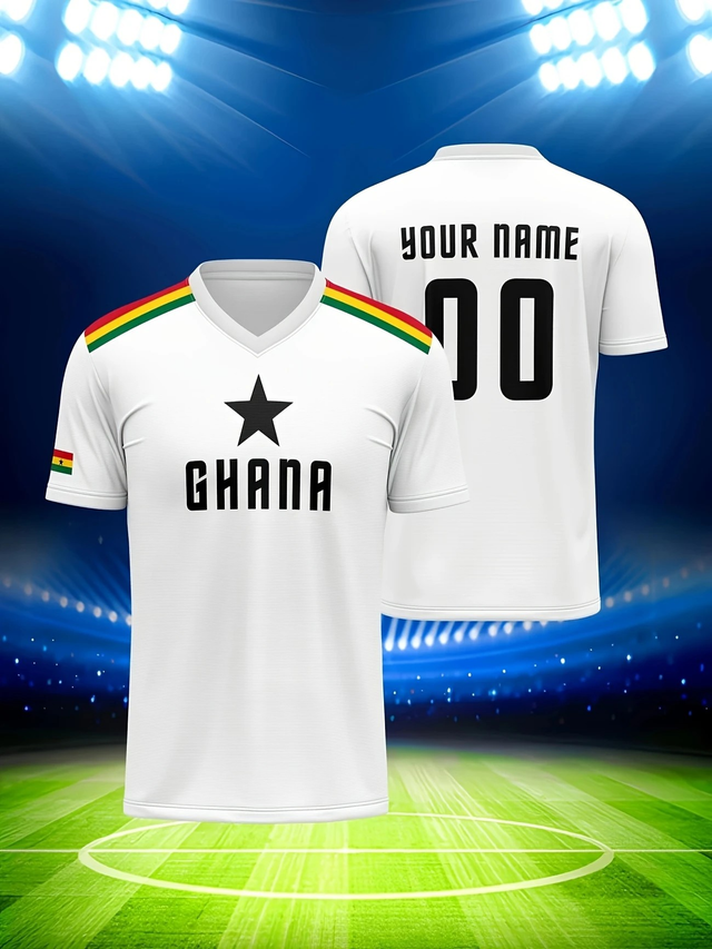 Customizable Ghana Flag Football Jersey