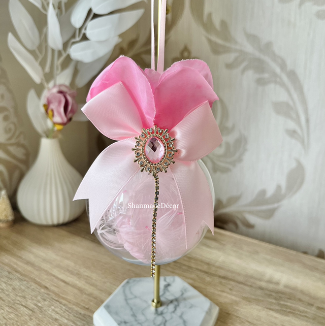 Pink Fairy Christmas Bauble Ornament Keepsake 