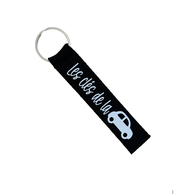 Porte Clé Noir et Blanc Les clés de la Voiture