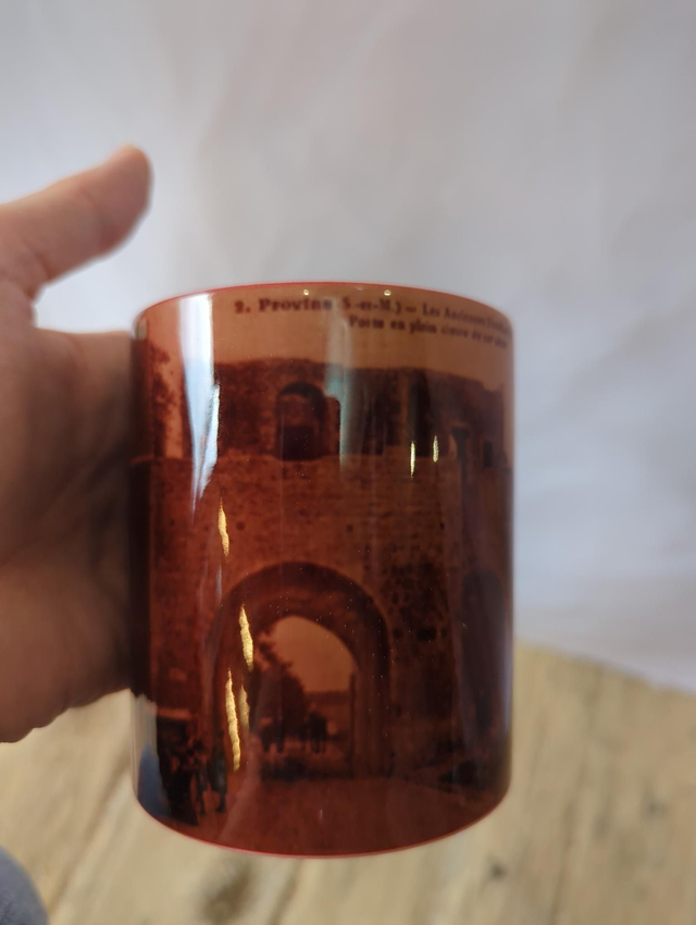 M068 mug carte postale rempart Provins