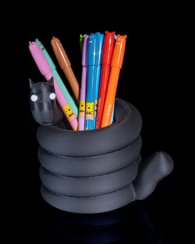 Pot à crayon chat fantôme