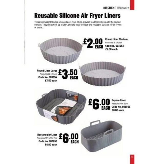 Silicone Air Fryer Liners Rectangular
