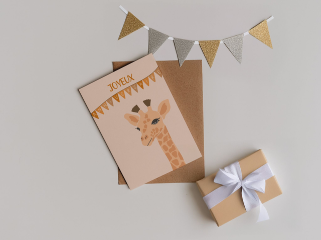 Feliz cumpleaños - Girafe Carte