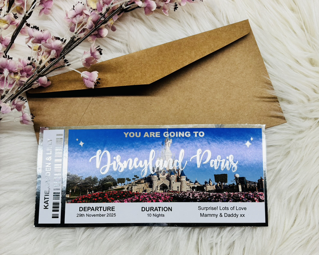 Disneyland castle delux foil ticket 