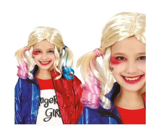 Carnevale ,  48010  PARRUCCA CODINI COLORATI IN SCATOLA BAMBINA