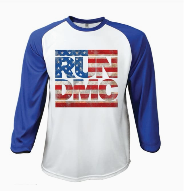 Run DMC Unisex Raglan T-Shirt: Americana - Small