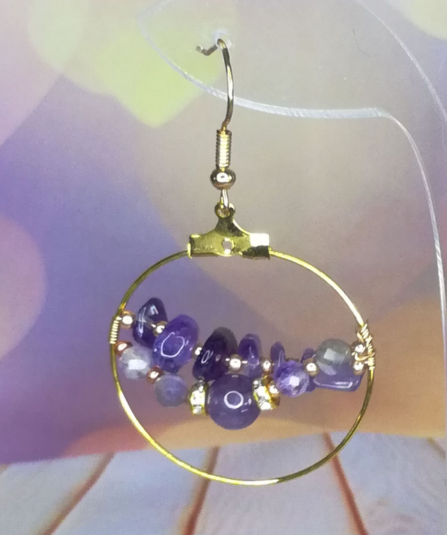 Boucles d'oreille améthyste