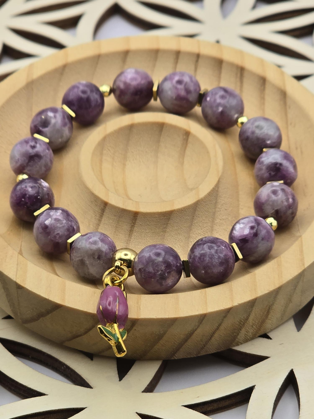 Bracelet Lépidolite 1 cm 