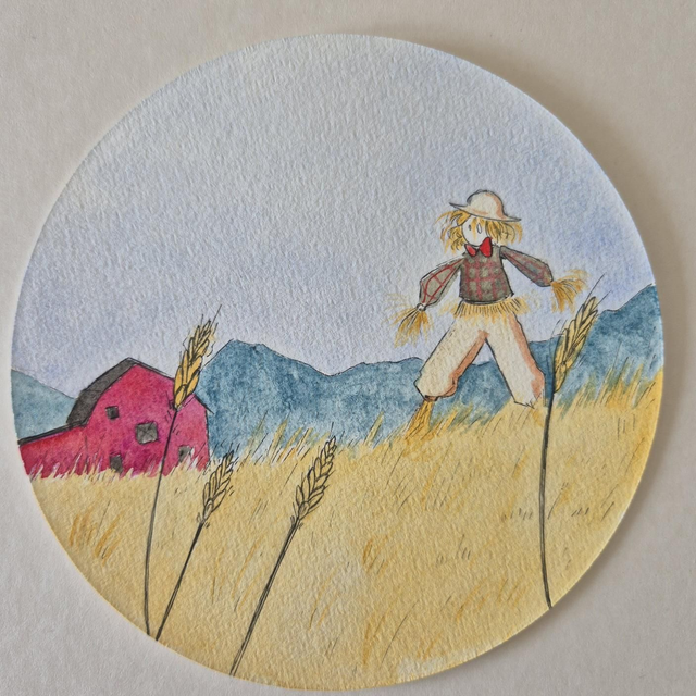 Ink24#25 Épouvantail - Aquarelle