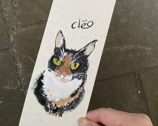 Custom pet portrait bookmark 21.5*7cm