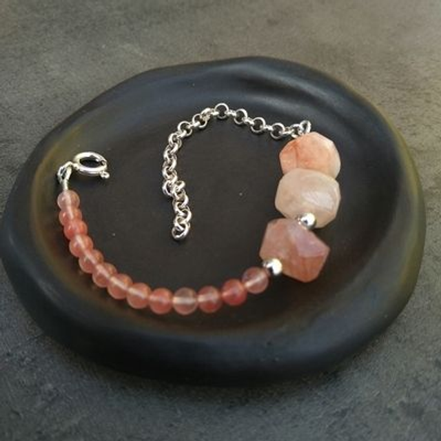 Armband zilver met azeztuliet