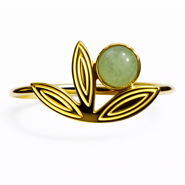 Bague fine en acier inoxydable doré 