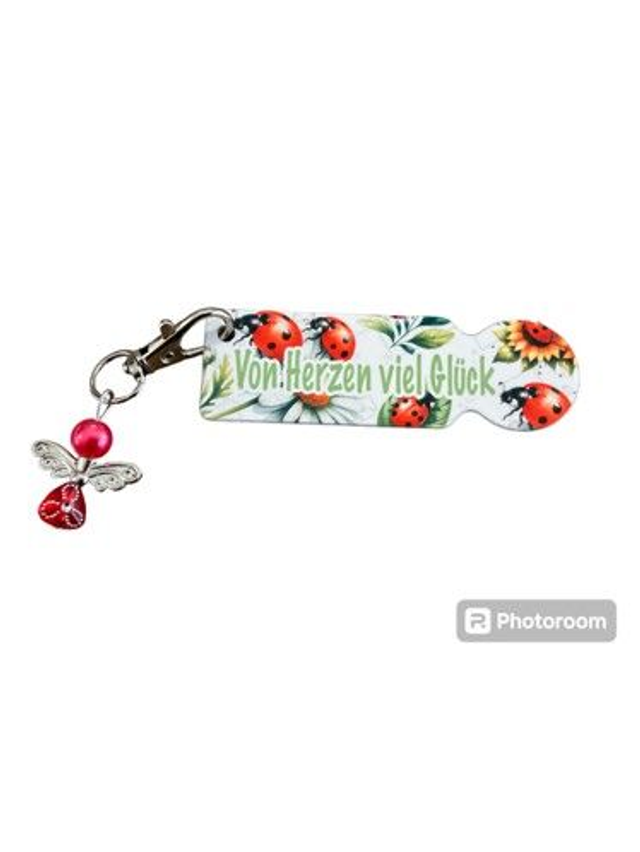Einkaufswagenlöser mit Anhänger (Von Herzen viel Glück)