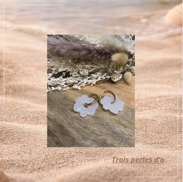 Boucles d’oreilles fleurs 7 pétales 