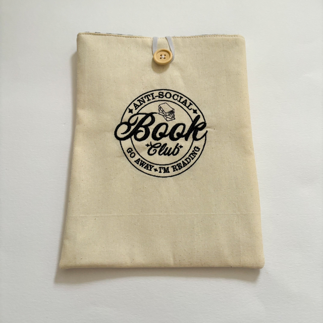Anti social book club book sleeve