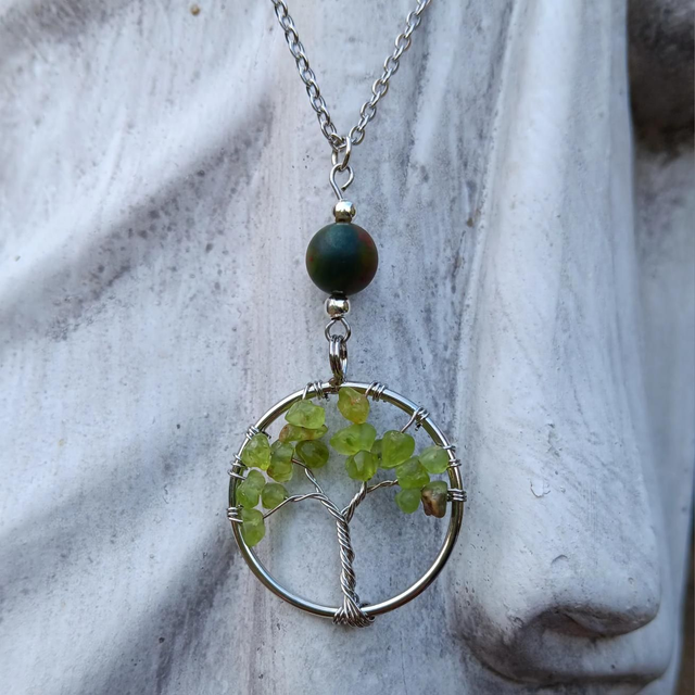 Bloodstone and Prehnite Necklace