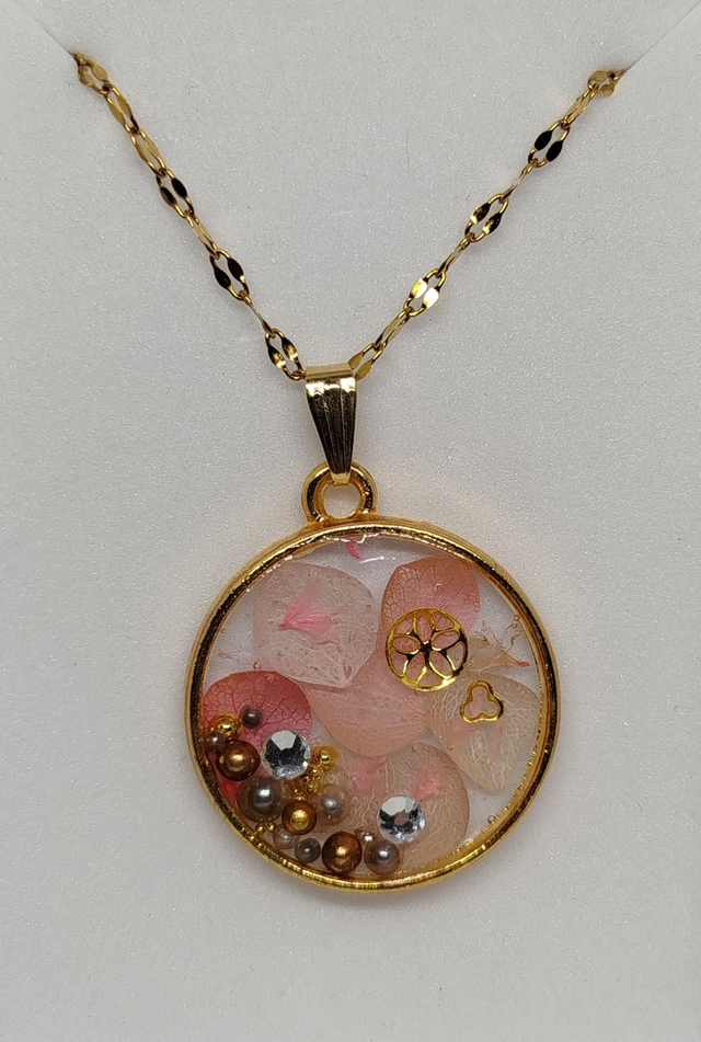 Collier pendentif Izia coloris rose