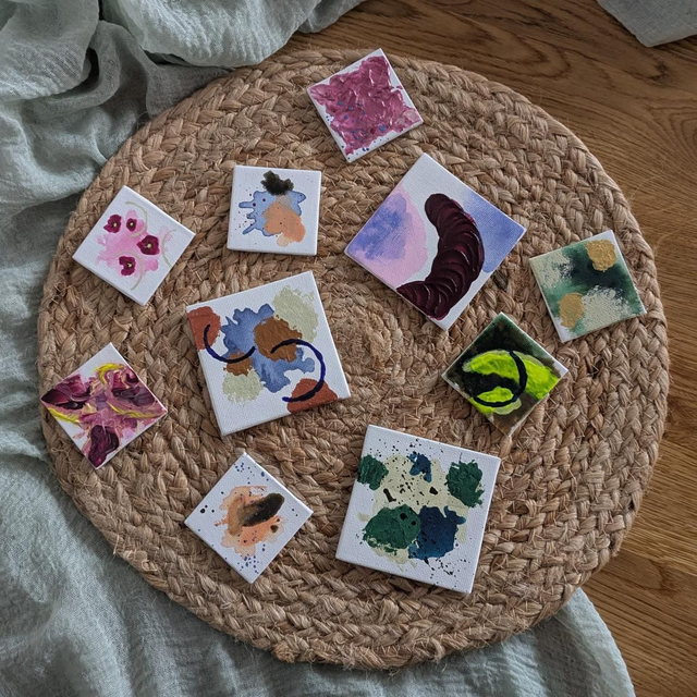 Magnet / Leinwand handgemalt