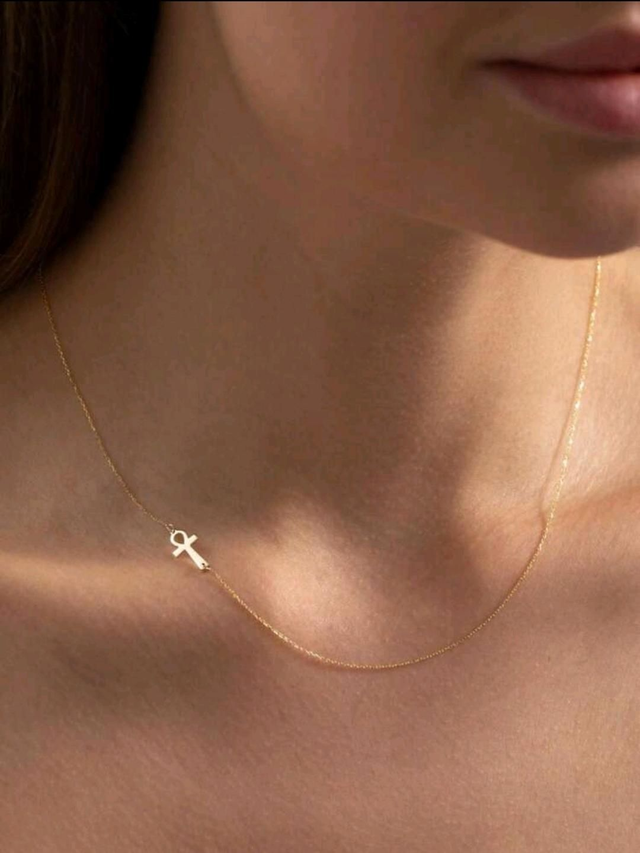 Collier croix de Ankh - en acier inoxydable 