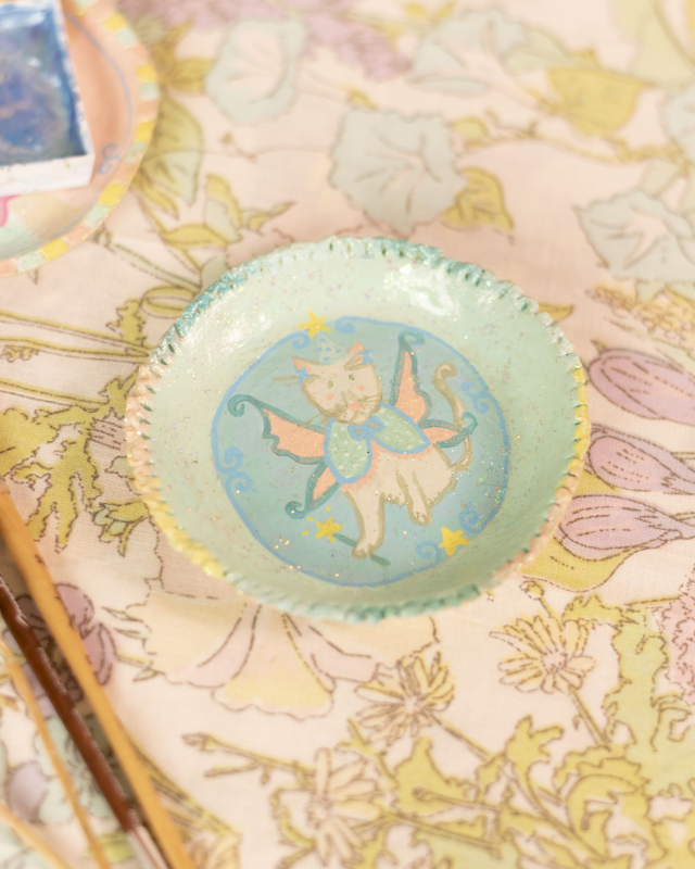 [Trucs en argile] Coupelle motif chat fée