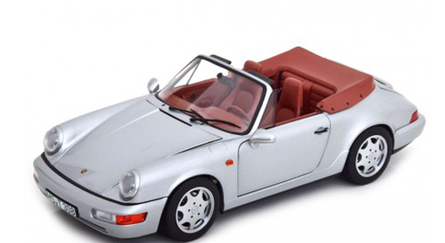 Porsche 911 Carrera 2 Cabriolet  964 1990 silber Norev 1:18
