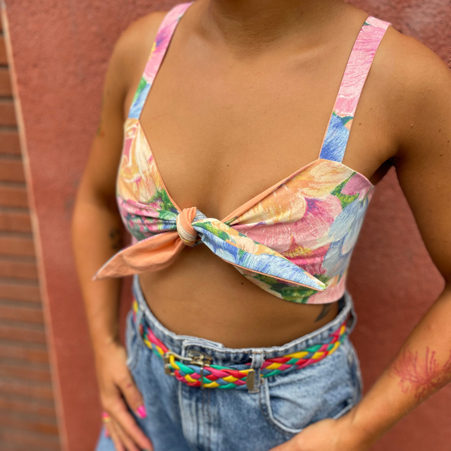 Crop top Papillon "Bôheme" - XS/S/M