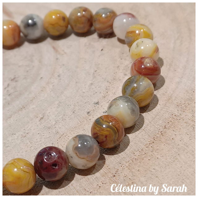 Bracelet Agate Crazy Lace Taille Dame