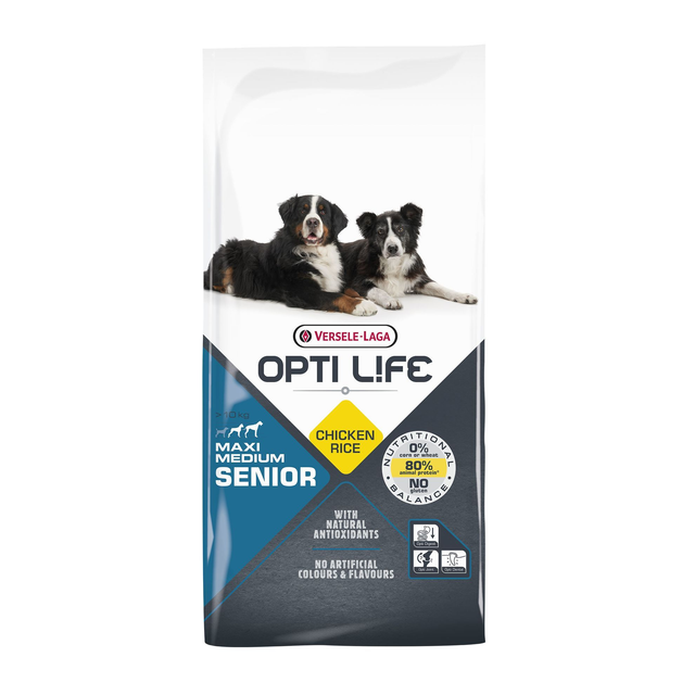 Croquettes Opti Life chien medium &amp; maxi Senior Poulet : 12.5kg