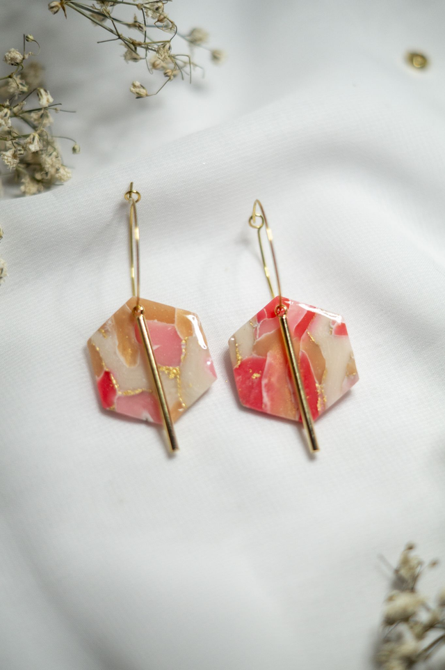 Coloris pink - Boucles Athéna 