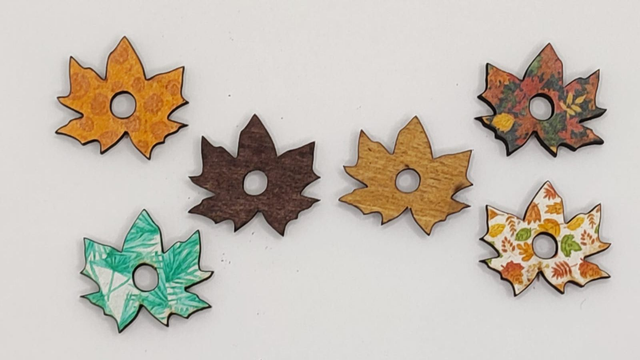 Boucles feuille de chêne double-face interchangeables