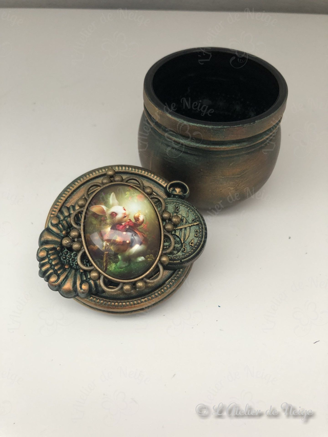 Petit Pot en Verre Lapin Blanc Alice