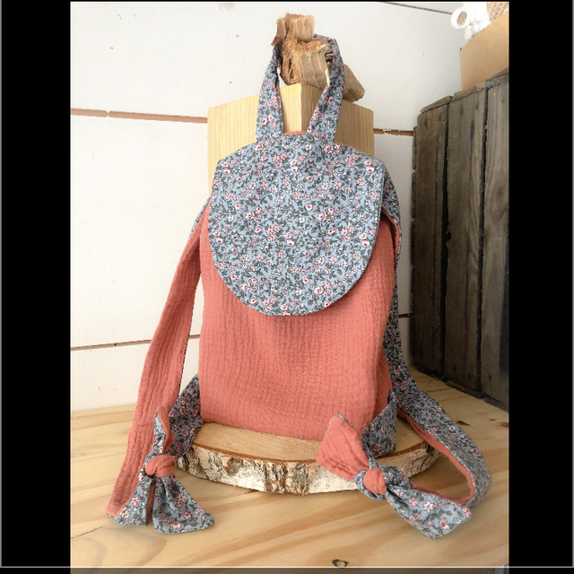 Sac à dos fleuri terra cotta 
