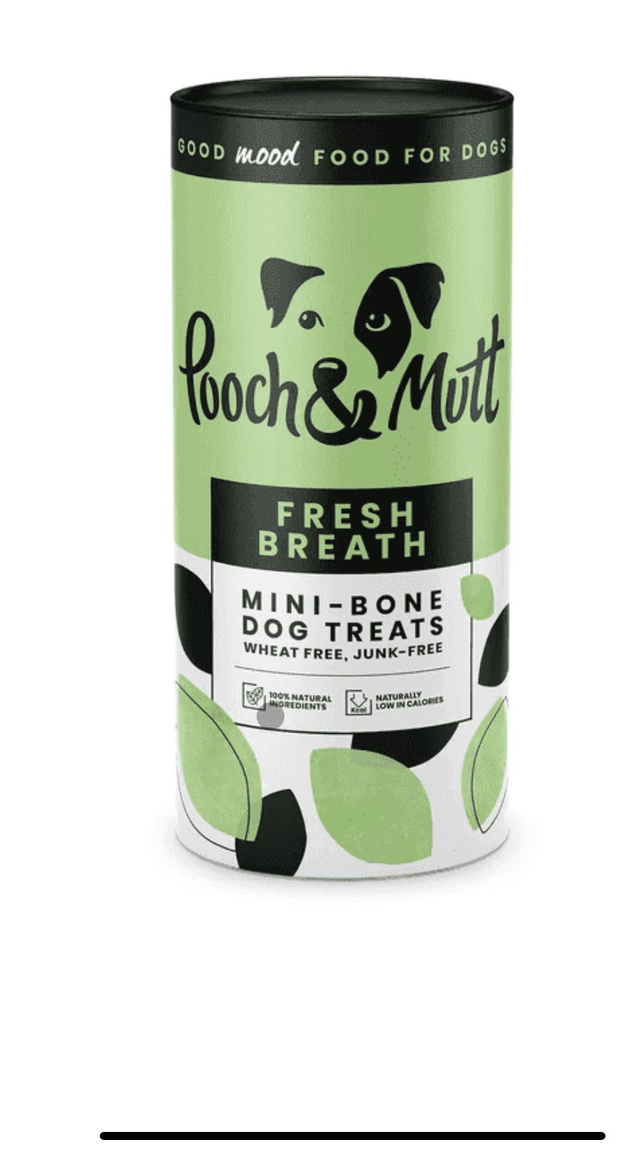 Pooch and Mutt Fresh Breath Mini Bone Dog Treats 125g