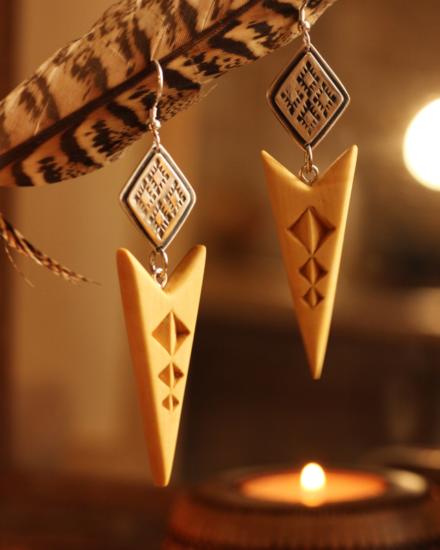 Boucle d&#039;oreille &quot;Heart Wind&quot;