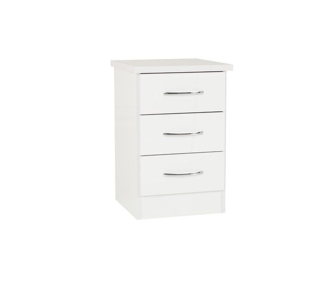 Nevada 3 Drawer Bedside