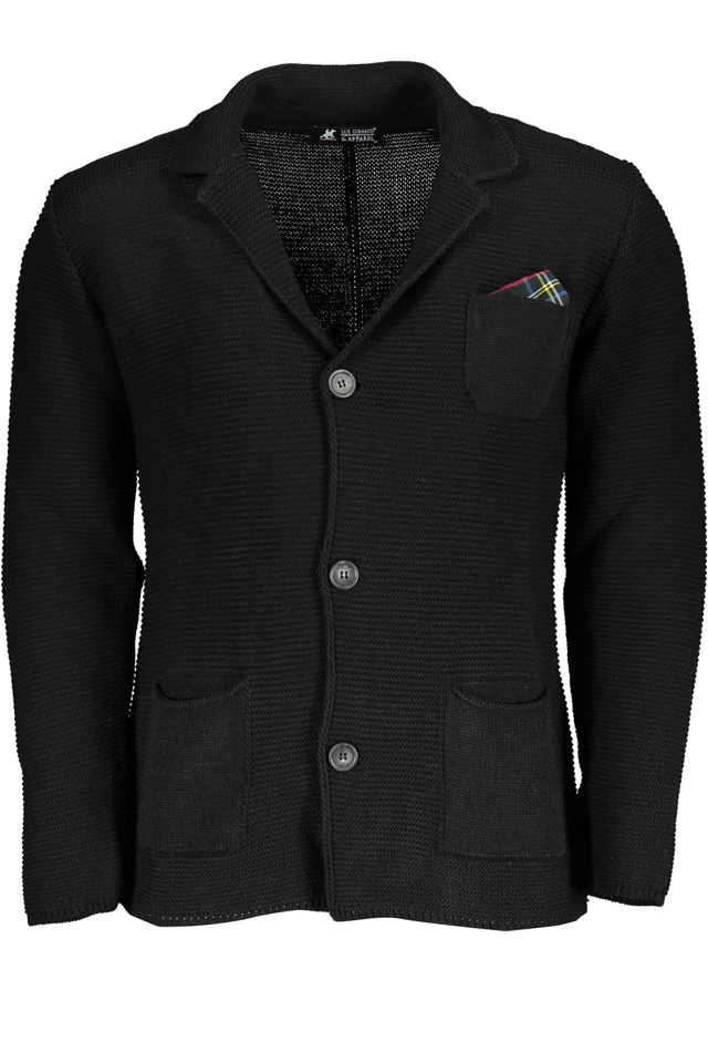 U.S. GRAND POLO CARDIGAN UOMO NERO
