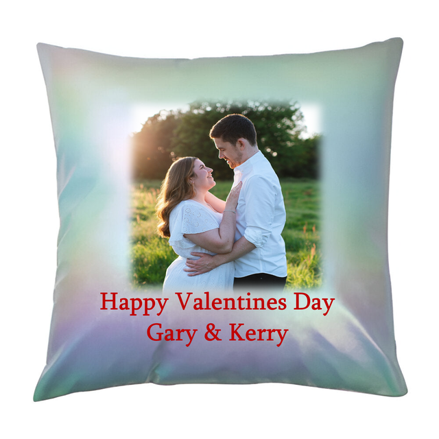 Holographic Light Blue Cushion - Photograph
