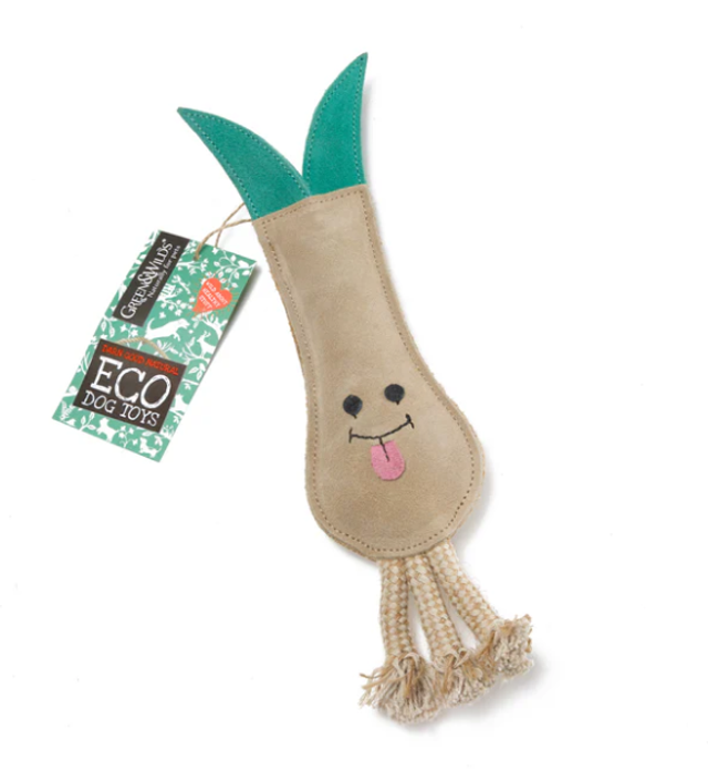 GREEN &amp; WILDS LENNY THE LEEK ECO DOG TOY