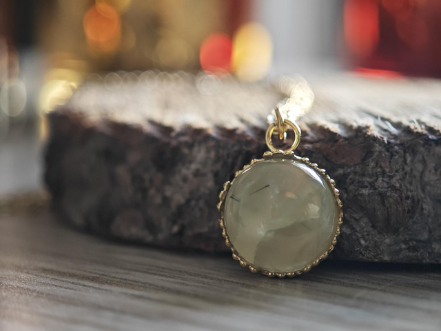 Collier inspiration nature Préhnite