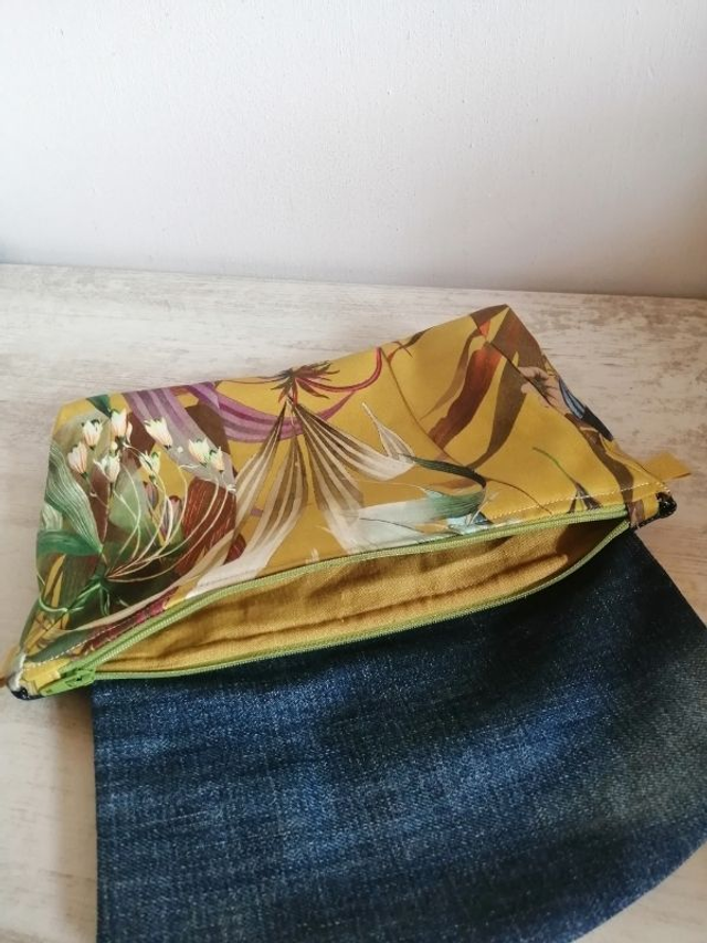 Sac fleurs automnales upcyclé